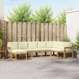  Set vanjskih sofa s jastukom 8 pcs Bijela i krem | shoptok.hr