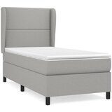 Maison Chic Box spring postelja - Vzmetna postelja z vzmetnico svetlo siv 100x200 cm blago SL13514, (21903616) | Shoptok.si