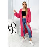 Kesi Mohair sweater with stand-up collar in fuchsia color Cene