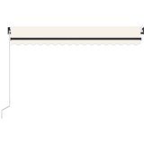  Tenda na ručno uvlačenje s LED svjetlima 450 x 350 cm krem | shoptok.hr