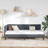  Kutni okvir kreveta Tamno siva 90 cm x 200 cm Baršun | shoptok.hr