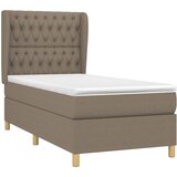  Krevet s oprugama i madracem smeđesivi 90x200 cm od tkanine | shoptok.hr