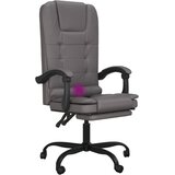  uredska stolica s naslonom, siva, umjetna koža | shoptok.hr
