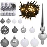  Umjetnobožićnodrvce S LED lampica Bijelo 240cm PVC | shoptok.hr
