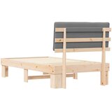  Krevetni okvir s tapiciranim uzglavljem Svijetlo siva Svjetlosiva 211 x 103 x 93 cm | Shoptok.si