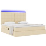 LED krevet za pohranu s madracem Krema 160 x 200 cm Tkanina | shoptok.hr