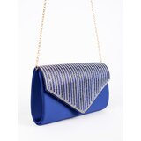Shelvt Blue small clutch bag decorated with crystals Cijene
