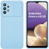 Cadorabo Ohišje, združljiv s Samsungom v Bonbon Light Blue - Zaščitni pokrov iz fleksibilnega silikona TPU in z zaščito pred kamero, (20593172) Cene