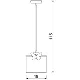  Dečiji luster na sajli SWEET 1xE27/15W/230V bela/ružičasta/leptir | Eponuda.com