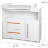 Roba Bijela niska dječja komoda 107x98 cm Lilo – | shoptok.hr