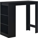  The Living Store Barska miza s polico 110x50x103 cm črna - Barska Miza, (21440470) Cene