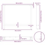  Noge za blagovaonski stol bijele 2 kom 100 x (72-73) cm čelik | Eponuda.com