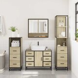  4-dijelni set kupaonskog namještaja boja hrasta sonome drveni | shoptok.hr