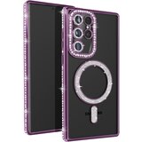 AVIZAR Diamantno ohišje za Samsung Galaxy S23 Ultra MagSafe Contour Strass, Vijolična, (5000012637) | Shoptok.si