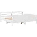  Okvir kreveta bez madraca bijeli 200x200 cm od masivne borovine | shoptok.hr