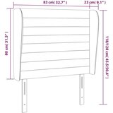  Uzglavlje s ušima svjetlosivo 83 x 23 x 118/128 cm od tkanine | shoptok.hr