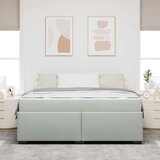  Krevetna konstrukcija Svijetlo siva 180 x 200 cm tkanina | shoptok.hr