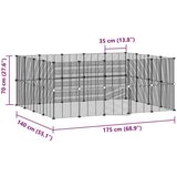  Kavez za ljubimce s 36 panela i vratima crni 35 x 35 cm čelični | shoptok.hr