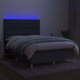  Krevet box spring s madracem LED tamnosivi 140x200 cm tkanina | shoptok.hr
