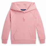 Polo Ralph Lauren Otroški pulover roza barva, s kapuco, 312941120001