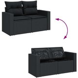 vidaXL 8-dijelni set vrtnih sofa od poliratana s jastucima crni | shoptok.hr