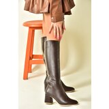 Fox Shoes Brown Women's Low Heeled Daily Boots Cene