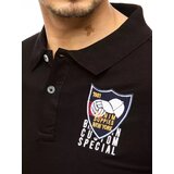 DStreet Koszulka polo z haftem czarna | Shoptok.si