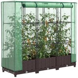 vidaXL Povišena gredica s pokrovom za staklenik 120 x 40 x 123 cm | shoptok.hr