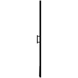  Vrata za tuš od kaljenog stakla 100 x 178 cm crna | shoptok.hr