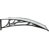 Nadstrešnica za vrata crna i prozirna 100x75 cm polikarbonat | shoptok.hr