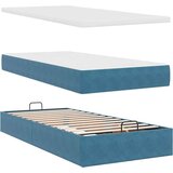  Otomanski posteljni okvir z vzmetnicami moder 160x200 cm žamet, (22053190) | Shoptok.si