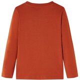  Dječja majica dugih rukava svijetla boja hrđe 128 | shoptok.hr