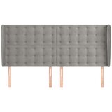 Vzglavje z ušesi svetlo sivo 163x23x118/128 cm žamet, (20792575) | Shoptok.si