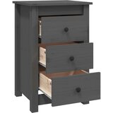  Nočna omarica siva 40x35x61,5 cm trdna borovina, (20602355) | Shoptok.si