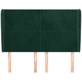  Uzglavlje s ušima tamnozeleno 147x23x118/128 cm baršunasto | shoptok.hr