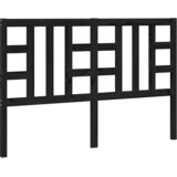  Uzglavlje za krevet crno 146 x 4 x 100 cm od masivne borovine | shoptok.hr