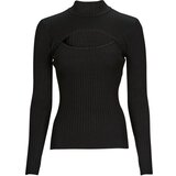 Guess Puloverji LS RIB CUTOUT SWTER Črna | Shoptok.si