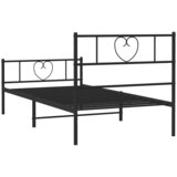  Metalni okvir kreveta uzglavlje i podnožje crni 100x190 cm | Eponuda.ba