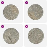 Stolna ploča siva Ø 40 x 2,5 cm mramorna | shoptok.hr