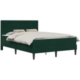  Okvir kreveta s madracem Tamnozelena 140 x 190 cm Baršun | shoptok.hr