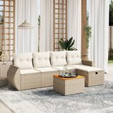  6-dijelni set vrtnih sofa s jastucima bež od poliratana | shoptok.hr