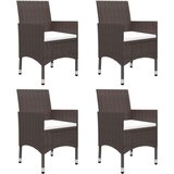  5-dijelni vrtni blagovaonski set smeđi | shoptok.hr