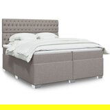  The Living Store Box spring postelja z vzmetnico taupe 200x200 cm blago - Box Spring Postelja, (21497007) | Shoptok.si