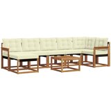  Set vanjskih sofa 8 kom. Prirodna i krem | shoptok.hr