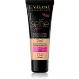 Eveline Cosmetics Selfie Time tekući puder i korektor 2 u 1 nijansa 04 Natural 30 ml