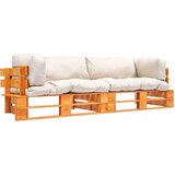 vidaXL 2-dijelni vrtni set sofa od paleta s jastucima boje pijeska | shoptok.hr
