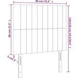  Uzglavlje tamnosivo 90x5x118/128 cm od tkanine | shoptok.hr