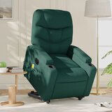 Maison Chic Električni masažni naslanjač - Relax naslanjač s funkcijo vstajanja temno zelen, (22061292) | Shoptok.si