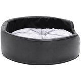  Krevet za pse crno-sivi 69 x 59 x 19 cm od pliša i umjetne kože | shoptok.hr