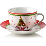 Mondex Skodelica s krožničkom porcelan Santa Lila 9x14x7cm rdeča 1 komplet, (5000349984) Cene